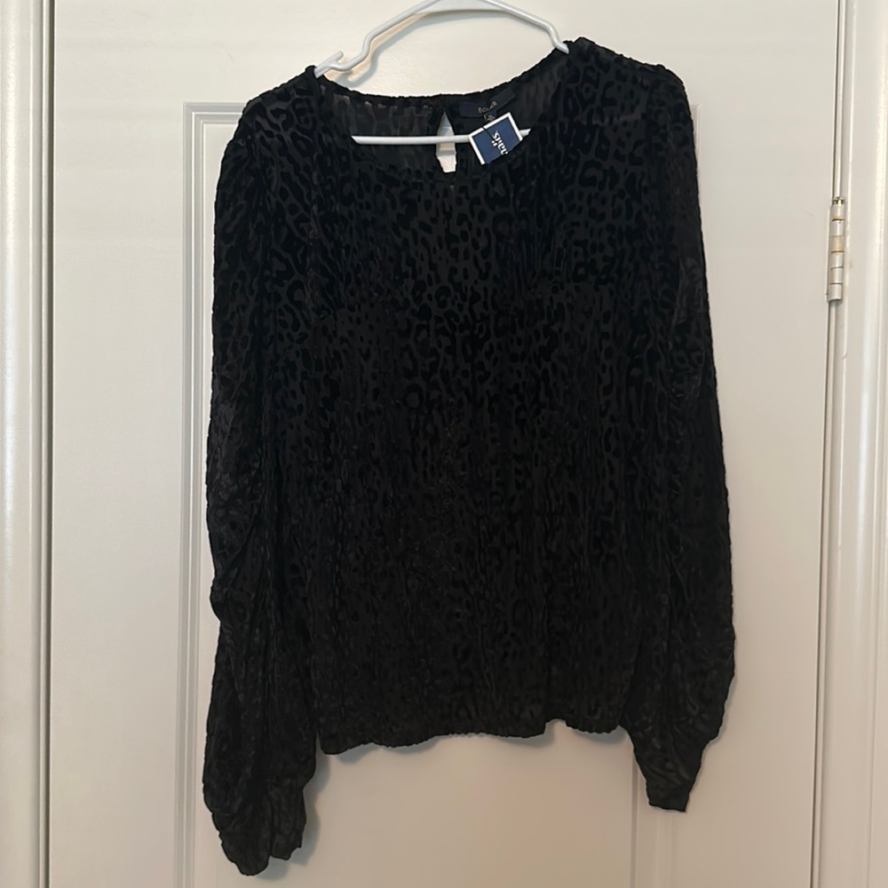 Leopard velvet top